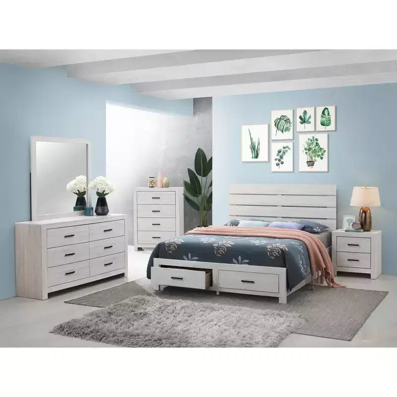 Rectangle 4-Drawer Dresser with Pull Handles and Wide Top Surface