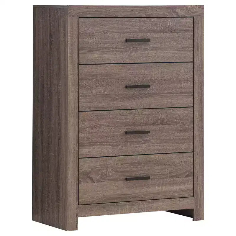 Rectangle 4-Drawer Dresser with Pull Handles and Wide Top Surface