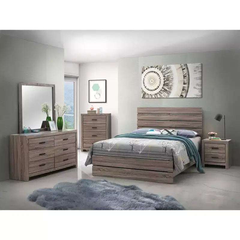 Rectangle 4-Drawer Dresser with Pull Handles and Wide Top Surface