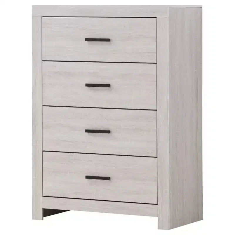 Rectangle 4-Drawer Dresser with Pull Handles and Wide Top Surface