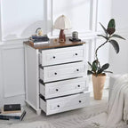 Okak Tall Wood Dresser, Modern 4/5/6-Drawer Storage Cabinet for Bedroom, Kids Room, Living Room & Entryway