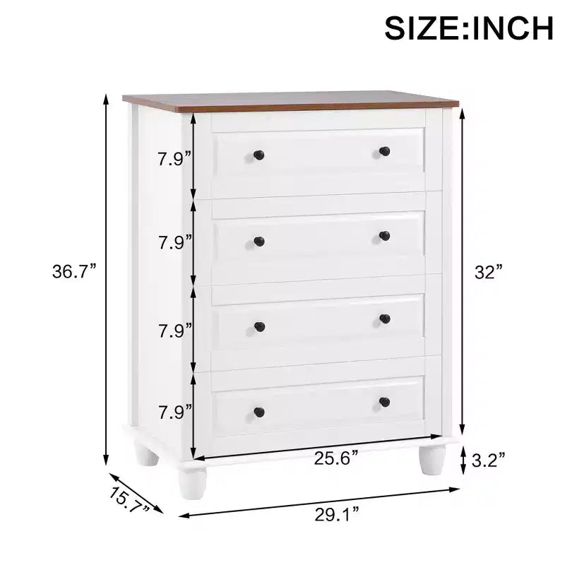 Tall Wood Dresser with Multiple Drawers – Storage Cabinet for Bedroom, Kids Room, Living Room & Entryway