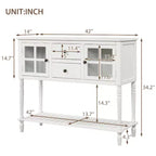 Credenza con Vano Contenitore e Scaffale Inferiore per Soggiorno, Bianca