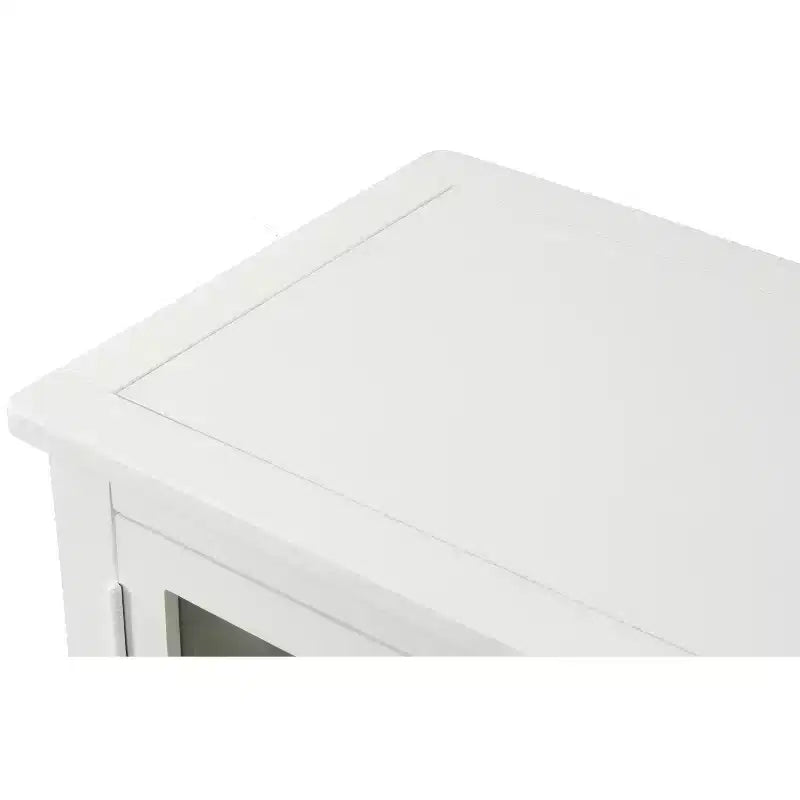 Sideboard Storage Cabinet with Bottom Shelf for Living Room, White