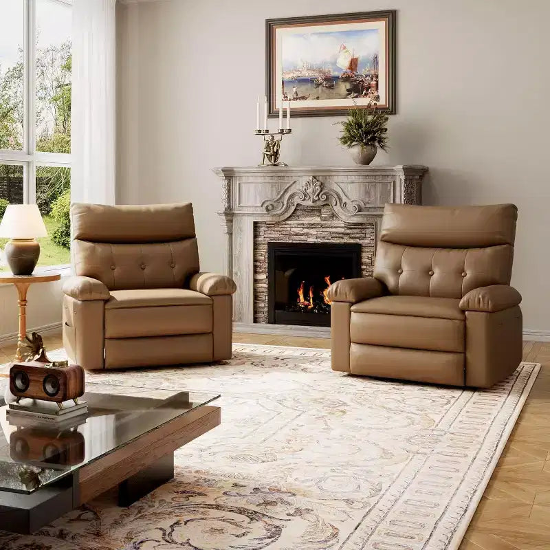 Swivel Recliner Chair with Side Pocket