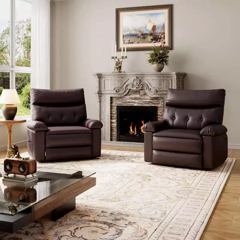 Swivel Recliner Chair with Side Pocket