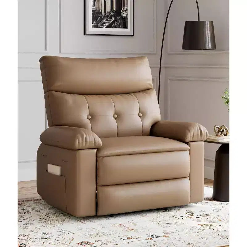 Swivel Recliner Chair with Side Pocket