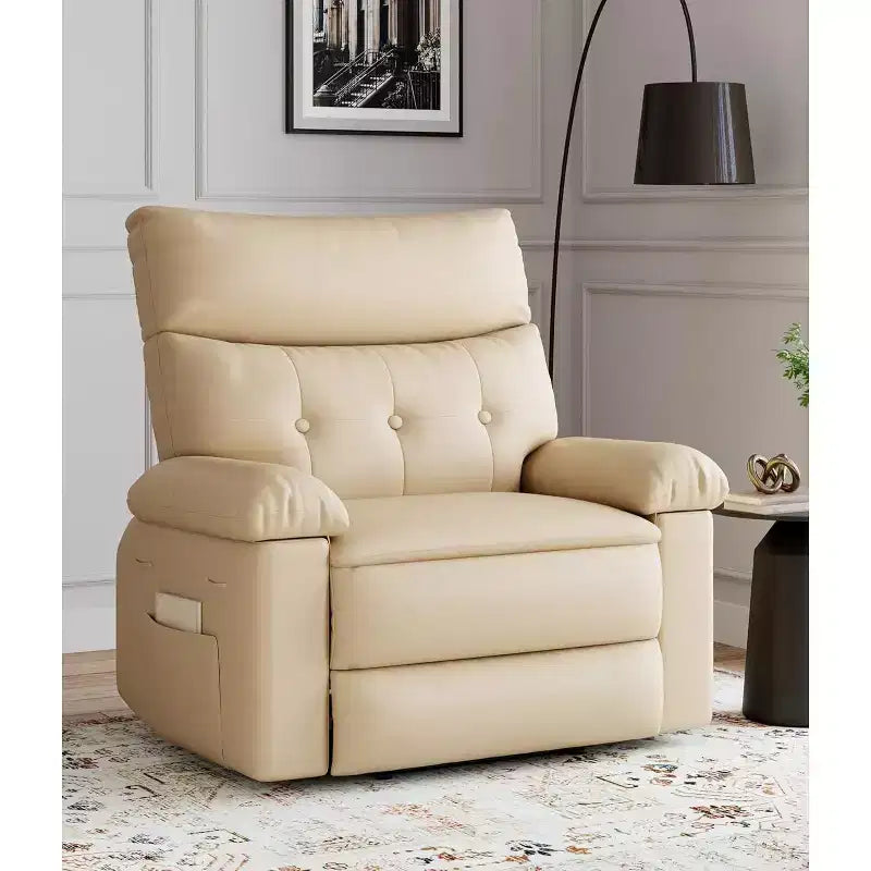 Swivel Recliner Chair with Side Pocket