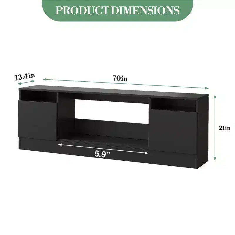 TV Stand with Fireplace Compartment, Fits TVs up to 75 in.