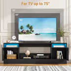 Mobile TV con scomparto camino, adatto a TV fino a 75 pollici.