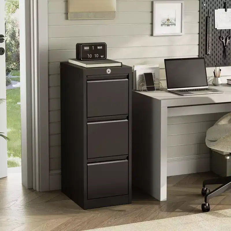 3-Drawer Vertical File Cabinet with Lock