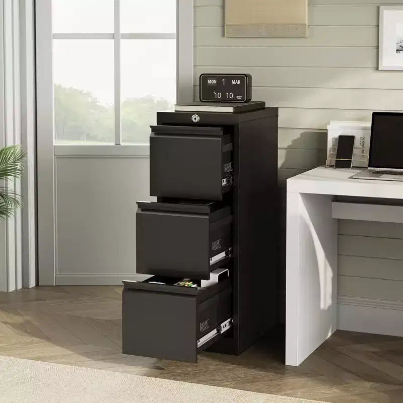3-Drawer Vertical File Cabinet with Lock