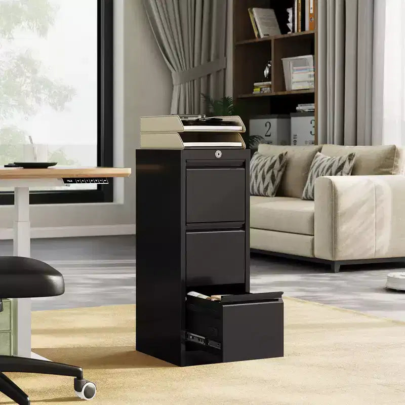 3-Drawer Vertical File Cabinet with Lock