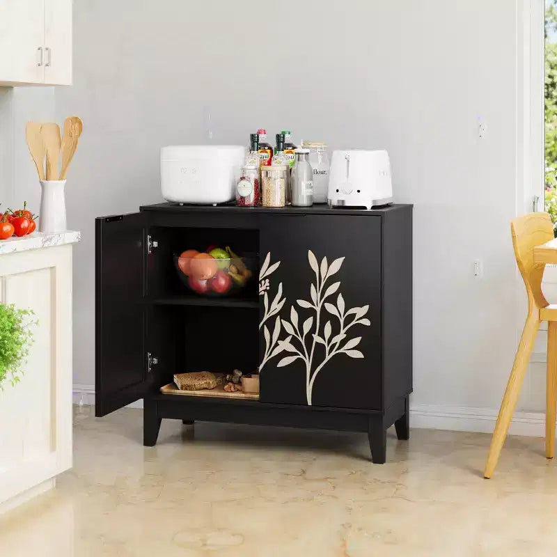 Vintage Sideboard Buffet Cabinet with 2 Doors & Adjustable Shelves