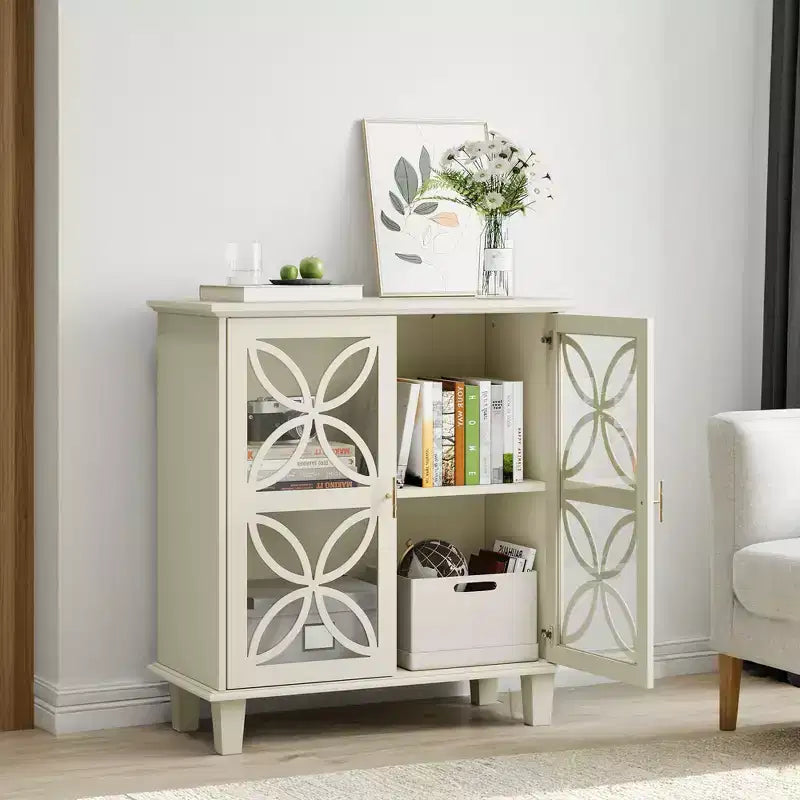 Vintage Sideboard Buffet Cabinet with 2 Doors & Adjustable Shelves