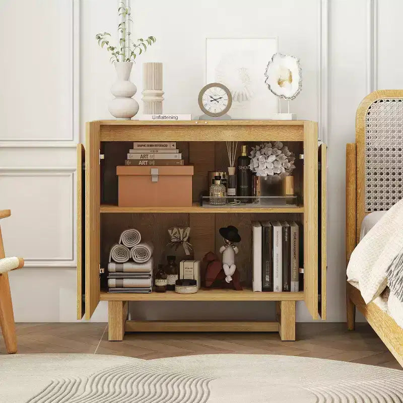 Vintage Sideboard Buffet Cabinet with 2 Doors & Adjustable Shelves