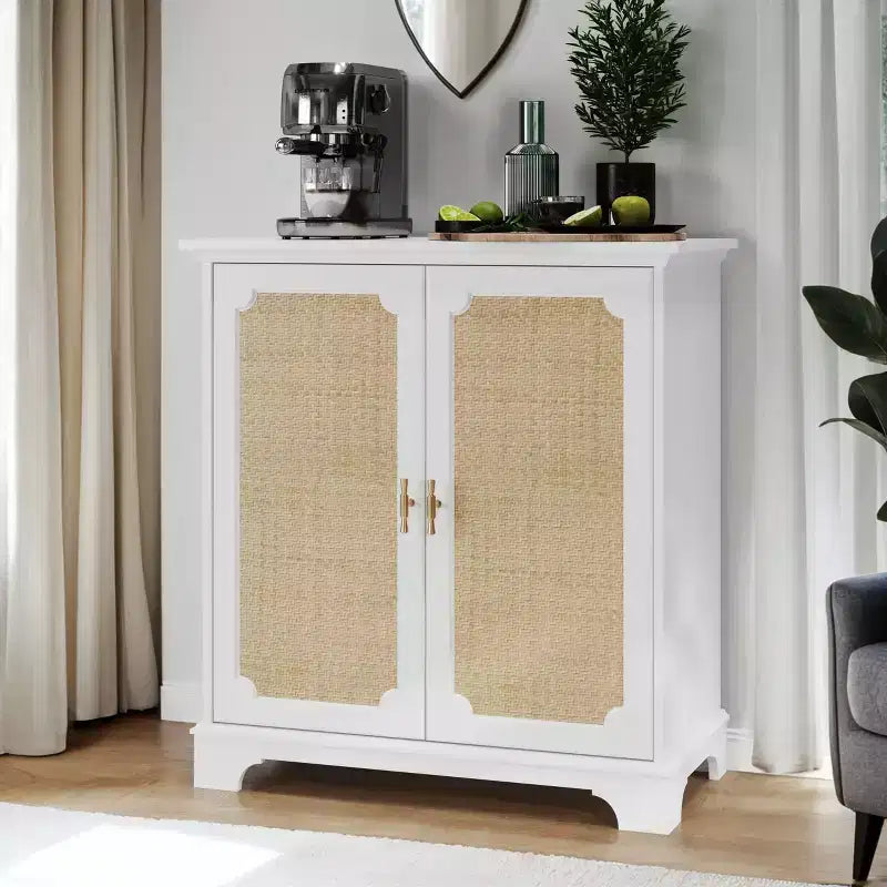 Vintage Sideboard Buffet Cabinet with 2 Doors & Adjustable Shelves