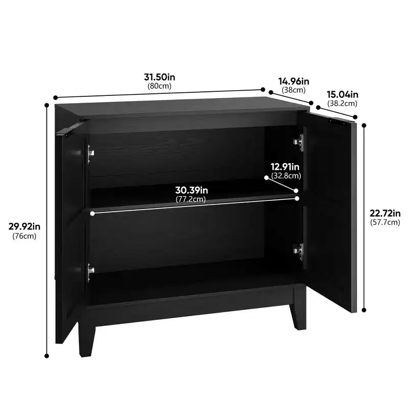 Vintage Sideboard Buffet Cabinet with 2 Doors & Adjustable Shelves