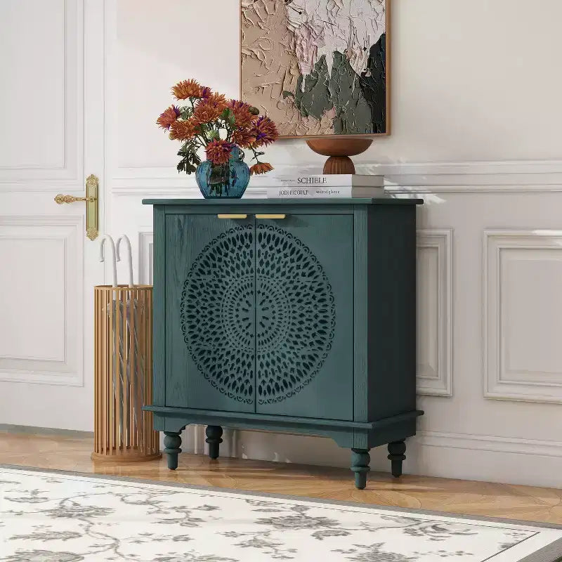 Vintage Sideboard Buffet Cabinet with 2 Doors & Adjustable Shelves