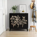 Okak Vintage Sideboard Buffet, Decorative Storage Cabinet with 2 Doors & Adjustable Shelves, Console Table for Kitchen Living/Dining Room