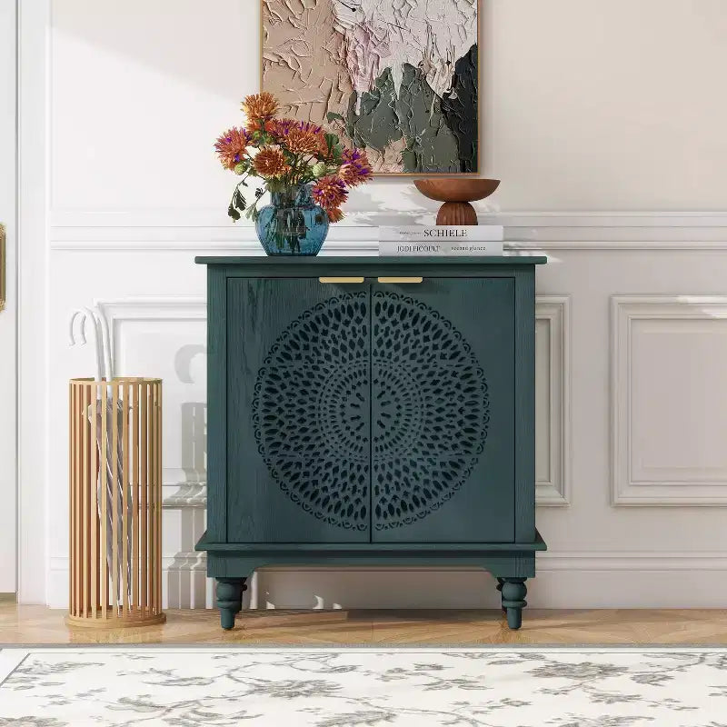 Vintage Sideboard Buffet Cabinet with 2 Doors & Adjustable Shelves