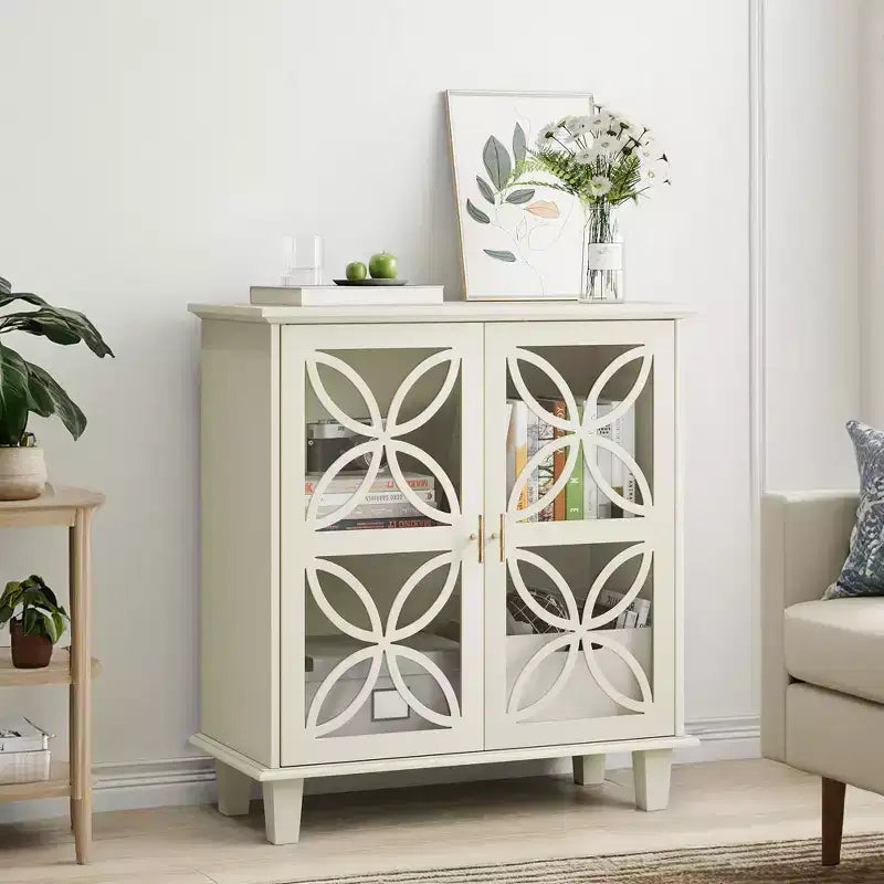 Vintage Sideboard Buffet Cabinet with 2 Doors & Adjustable Shelves