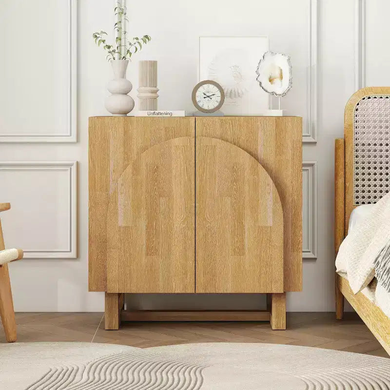 Vintage Sideboard Buffet Cabinet with 2 Doors & Adjustable Shelves