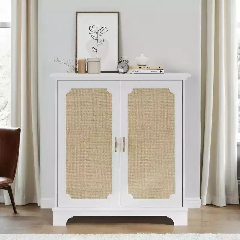 Vintage Sideboard Buffet Cabinet with 2 Doors & Adjustable Shelves