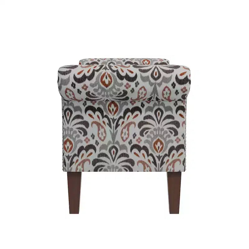 Rolled Arm Storage Ottoman Bench