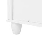 Mobiletto moderno con 4 cassetti – Alto design in legno per soggiorno o corridoio, Bianco avorio