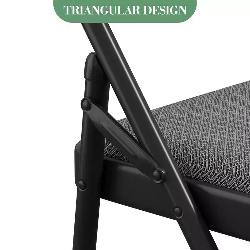 4 Pack Folding Chairs with Padded Seat