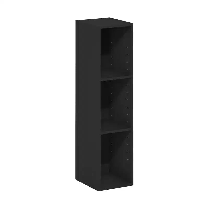 3-Tier Narrow Bookcase with Adjustable Shelf