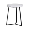 Crestview Collection Round Black Marble Accent_End Table