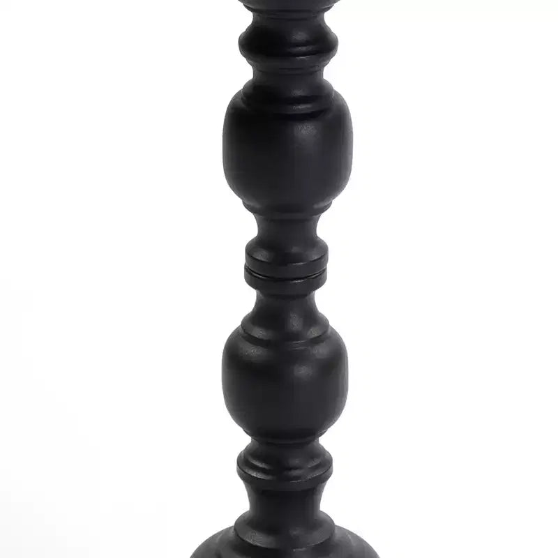 Round Metal Side Table with Vintage-Style Base