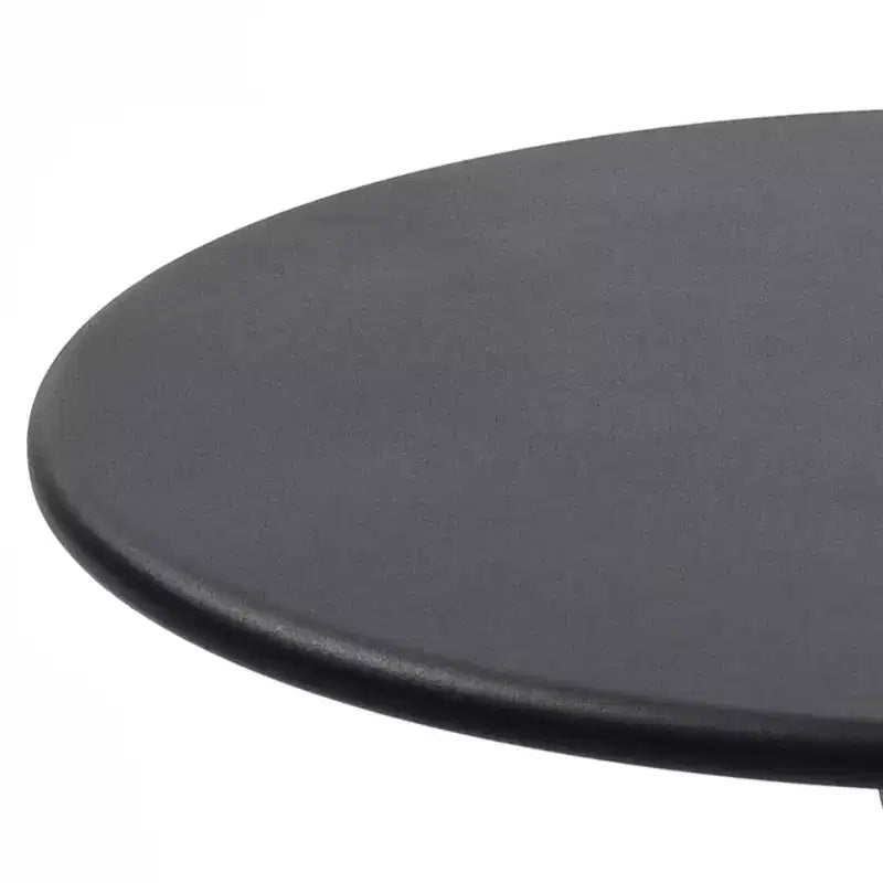 Round Metal Side Table with Vintage-Style Base