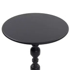 Tavolino Rotondo in Metallo con Base Stile Vintage