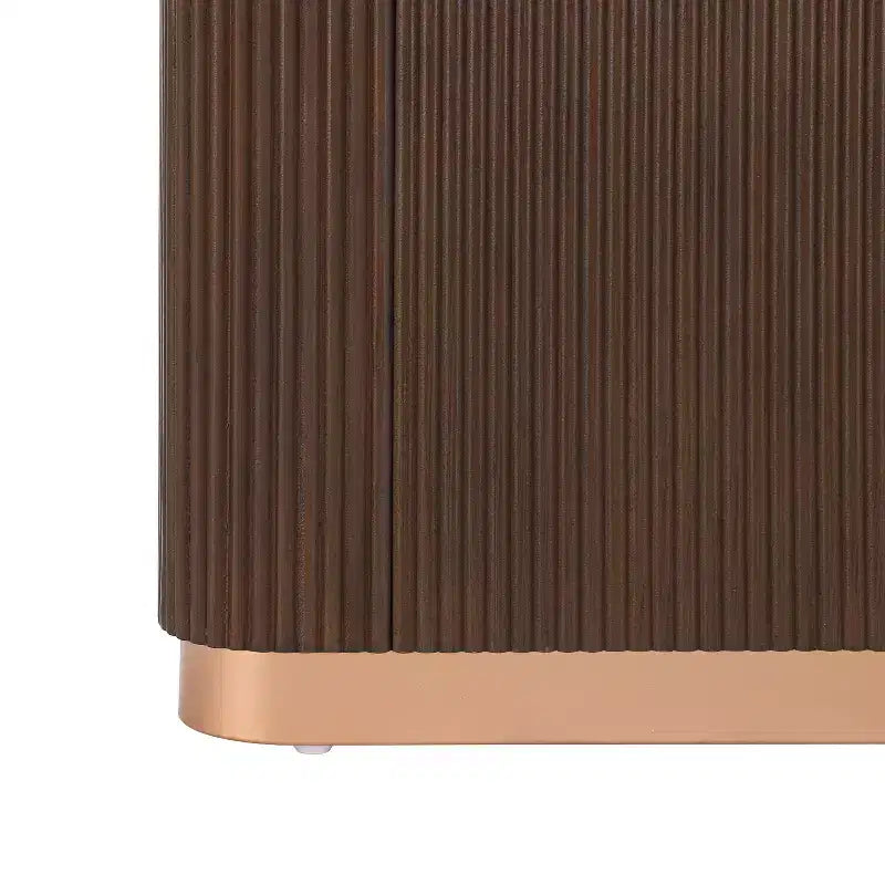 Modern Console Table with Fluted Base