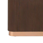Consolle moderna con base scanalata