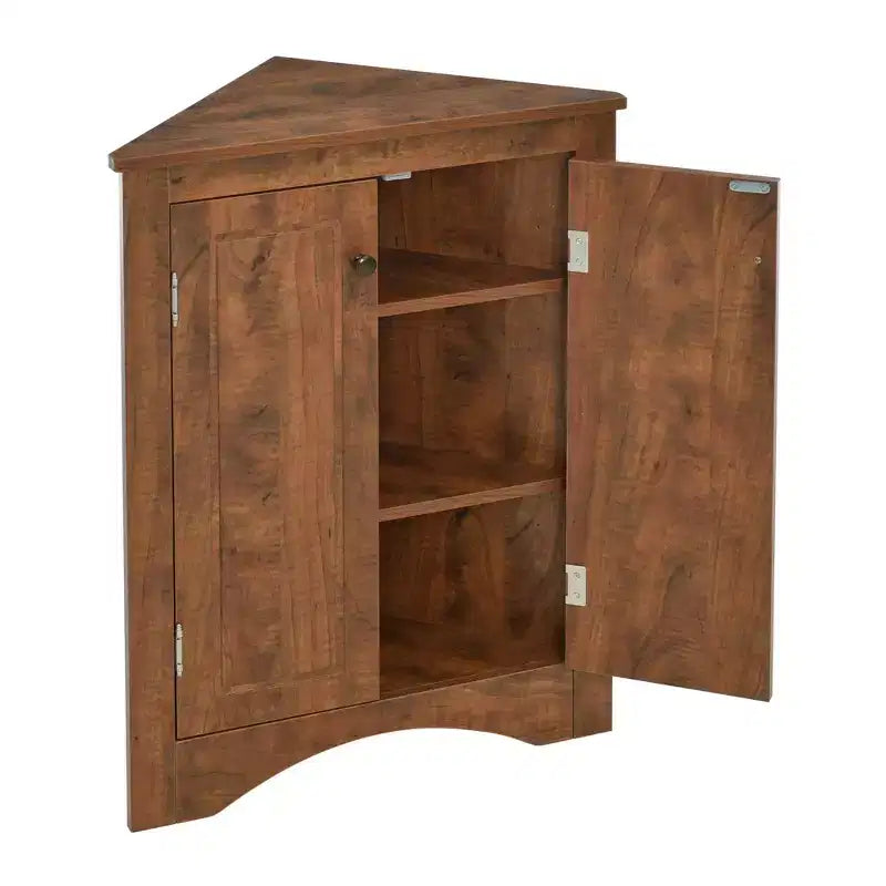 Triangle Corner Bathroom Cabinet with Adjustable Shelves