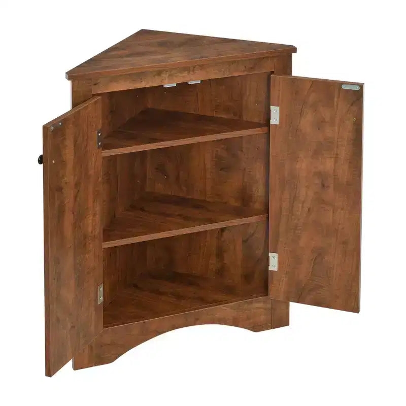 Triangle Corner Bathroom Cabinet with Adjustable Shelves