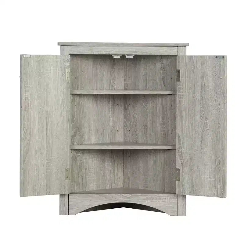 Triangle Corner Bathroom Cabinet with Adjustable Shelves