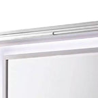 Specchio da toeletta a LED con cornice in legno, 47 pollici bianco
