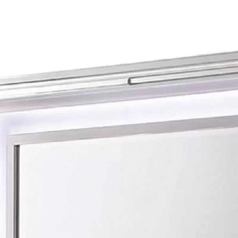 LED Vanity Dresser Mirror with Wood Frame, 47 Inch White