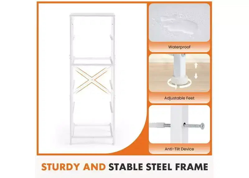 5-Drawer Fabric Dresser with Metal Frame and Wooden Top
