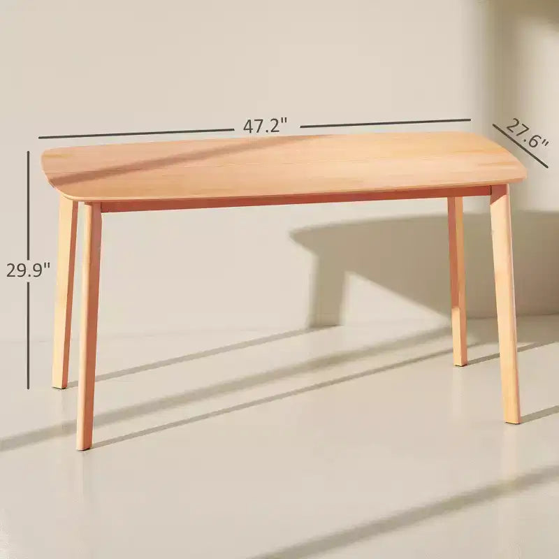 Solid Wood Dining Table, Rectangular Kitchen Table for Dining Room
