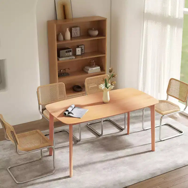Solid Wood Dining Table, Rectangular Kitchen Table for Dining Room