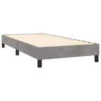 Base letto a piattaforma Twin XL con rivestimento in velluto, grigio chiaro