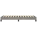 Base letto a piattaforma Twin XL con rivestimento in velluto, grigio chiaro
