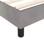 Base letto a piattaforma Twin XL con rivestimento in velluto, grigio chiaro
