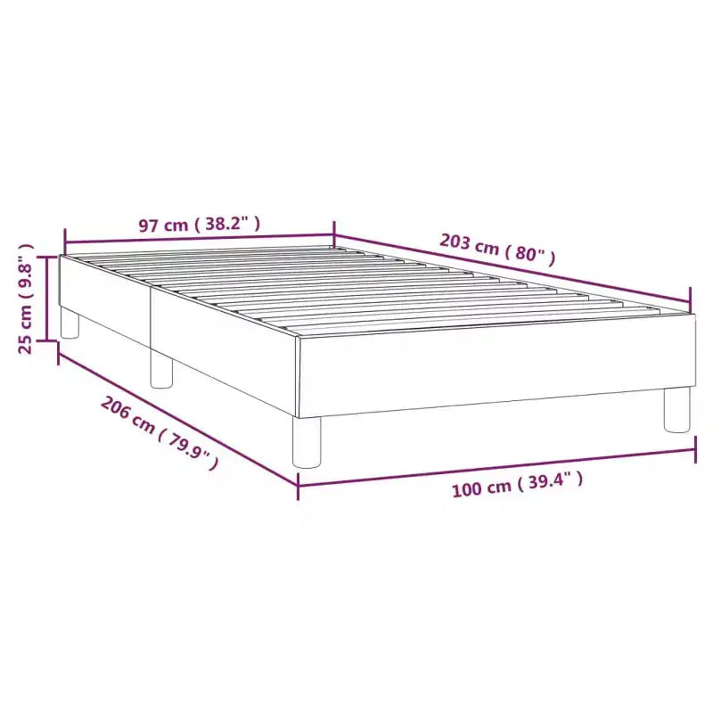Twin XL Platform Bed Frame with Velvet Upholstery, Light Gray